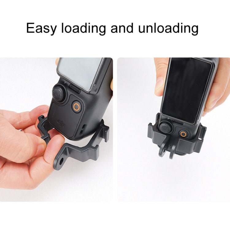 For DJI OSMO Pocket 3 Expansion Bracket Adapter Gimbal Camera Mounting Bracket Accessories, Style: Expand Bracket+Backpack Clip