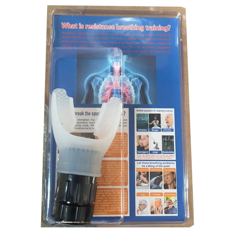 Breathing Exerciser Trainer Adjusts Resistance Lung Capacity Strengthener(White)