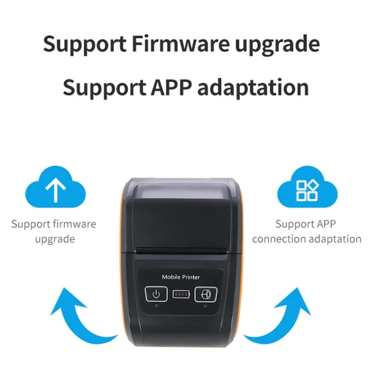 58mm Portable Logistics Takeaway Receipt Bluetooth Thermal Printer(EU Plug)