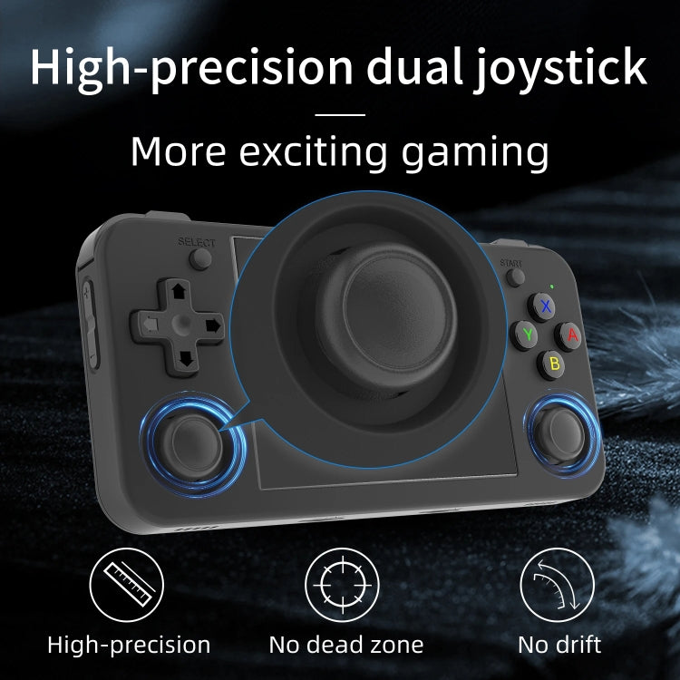 ANBERNIC RG35XX H Handheld Game Console 3.5 Inch IPS Screen Linux System 64GB+128GB(Transparent White)