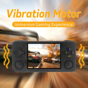 ANBERNIC RG35XX H Handheld Game Console 3.5 Inch IPS Screen Linux System 64GB(Transparent White)