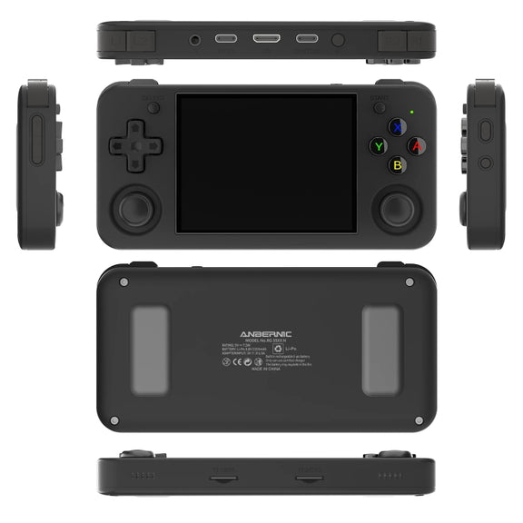 ANBERNIC RG35XX H Handheld Game Console 3.5 Inch IPS Screen Linux System 64GB+128GB(Transparent White)