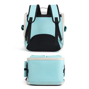 Breathable Square Cat Backpack Foldable Outdoor Portable Pet Bag(Model 4 Gray)