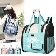 Simple Contrasting Pet Backpack Space Capsule Cat Bag Shoulder Dog Bag(Model 5 Pink)