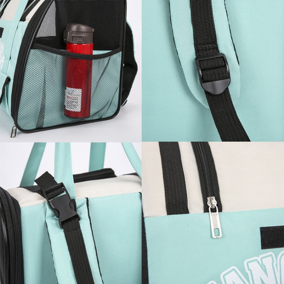Simple Contrasting Pet Backpack Space Capsule Cat Bag Shoulder Dog Bag(Model 5 Pink)