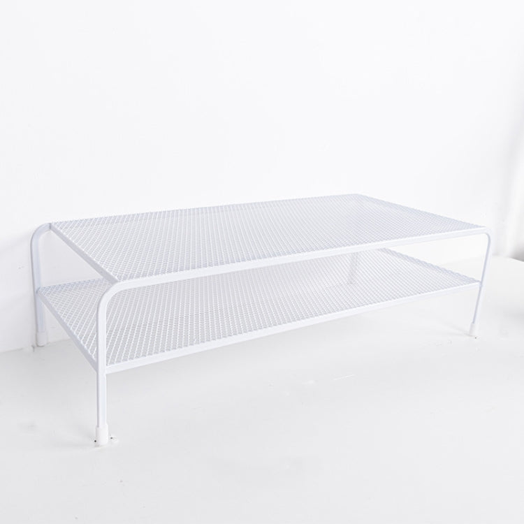 Computer Monitor Elevated Bracket Desk Wrought Iron Rack Organizer, Spec: Deepen Dual Layer