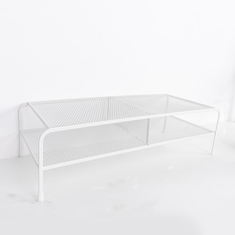 Computer Monitor Elevated Bracket Desk Wrought Iron Rack Organizer, Spec: Deepen Dual Layer Split