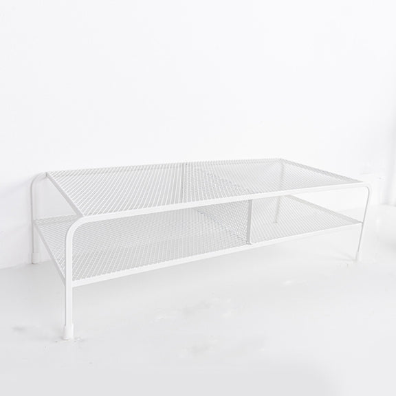 Computer Monitor Elevated Bracket Desk Wrought Iron Rack Organizer, Spec: Deepen Dual Layer Split