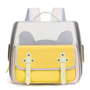 Outdoor Cat Backpack Large Capacity Breathable Pet Bag(Model 7 Yellow)