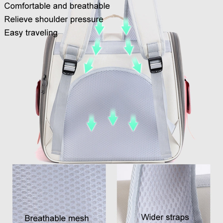 Outdoor Cat Backpack Large Capacity Breathable Pet Bag(Model 7 Green)