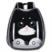 Cartoon Pattern Cat Transparent Pet Bag Space Capsule Portable Pet Backpack, Color: Black