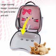 Cartoon Pattern Cat Transparent Pet Bag Space Capsule Portable Pet Backpack, Color: Black