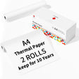 Phomemo 2rolls /Box A4 Writing Quick-Drying Thermal Paper 10-Year Long-Lasting For M832 / M833 / M834 / M835 Printer - Printer Accessories by PMC TechLife | Online Shopping South Africa | PMC TechLife | Buy Now Pay Later Mobicred