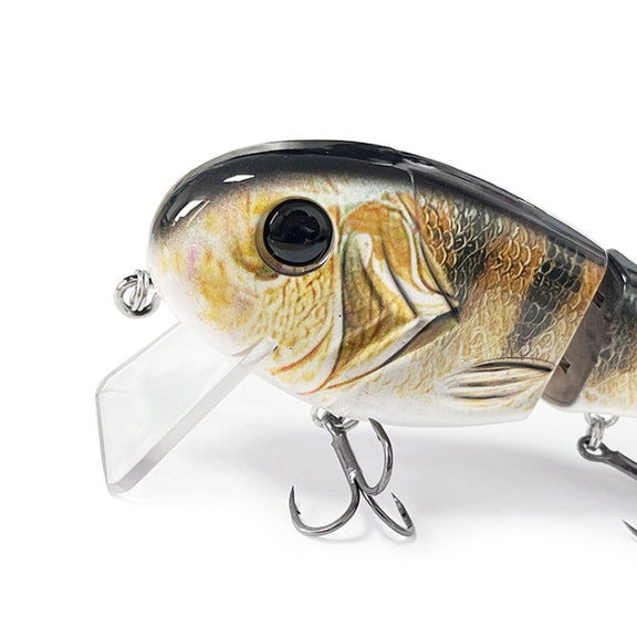 With Tongue Plate 3 Section Bionic Fish Lua Sea Fishing Freshwater Universal Floating Fake Bait(LK088-02)