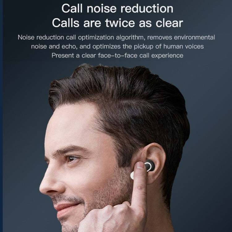 Color Screen Touch ANC Active Noise Reduction LCD Wireless Bluetooth Earphones(Black)