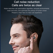 Color Screen Touch ANC Active Noise Reduction LCD Wireless Bluetooth Earphones(Black)