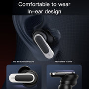 Color Screen Touch ANC Active Noise Reduction LCD Wireless Bluetooth Earphones(Black)