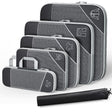 6 In 1 Compression Mesh Travel Cubes Clothes Underwear Packing Bags(Black) - Storage Bags by PMC TechLife | Online Shopping South Africa | PMC TechLife