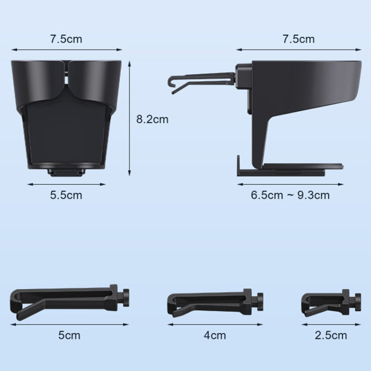 Multifunctional Car Air Conditioner Outlet Cup Holder Ashtray(Black)