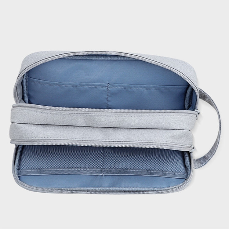 SM09 Double-layer Large Capacity Digital Accessories Storage Bag, Color: Navy Blue