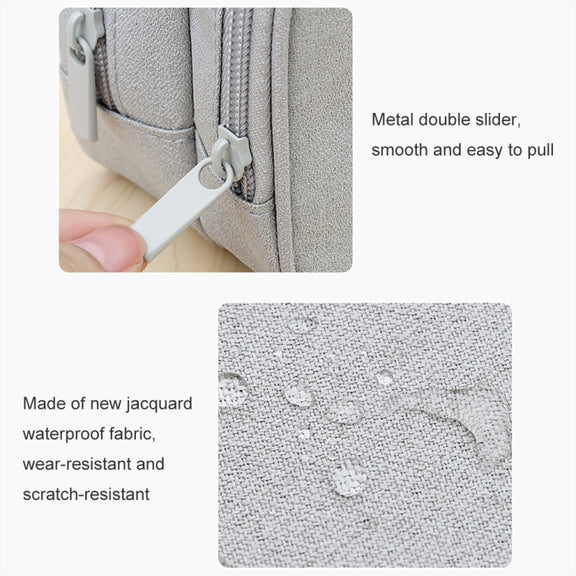 SM09 Double-layer Large Capacity Digital Accessories Storage Bag, Color: Dark Gray