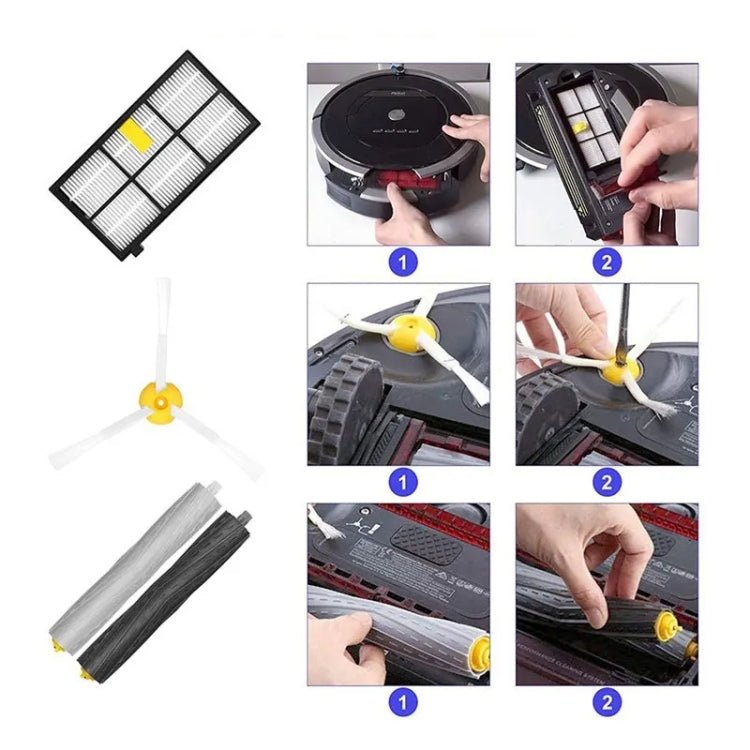 11pcs /Set Filter Sweeper Accessories For iRobot Roomba 800 & 900 Series