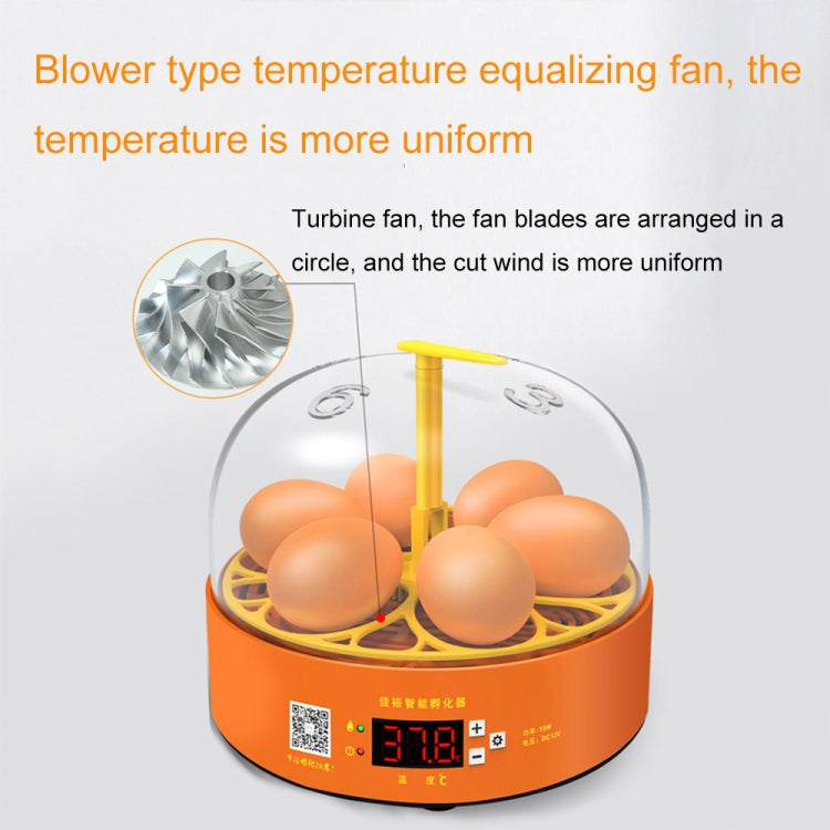 6-Eggs Small Household Experimental Children Smart Chicken Incubators, Spec: Dual-electric Automatic US Plug