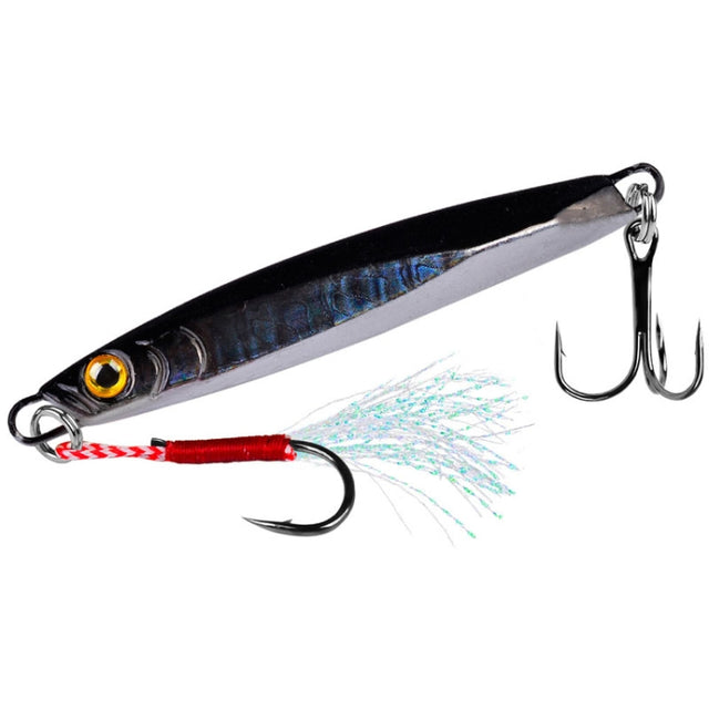 PROBEROS LF128 Long Casting Lure Iron Plate Lead Fish Freshwater Sea Fishing Warp Bass Metal Sequins Baits, Size: 10g(Color E)