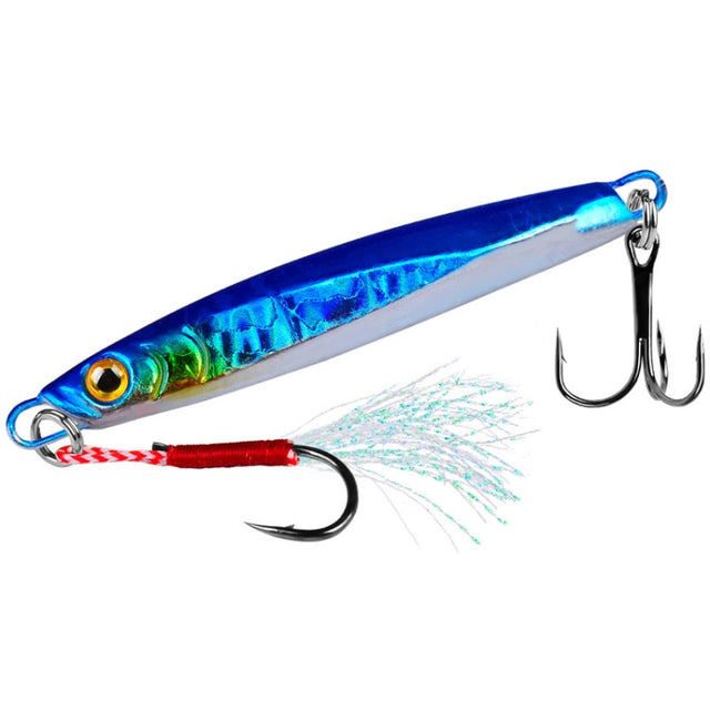 PROBEROS LF128 Long Casting Lure Iron Plate Lead Fish Freshwater Sea Fishing Warp Bass Metal Sequins Baits, Size: 20g(Color C)