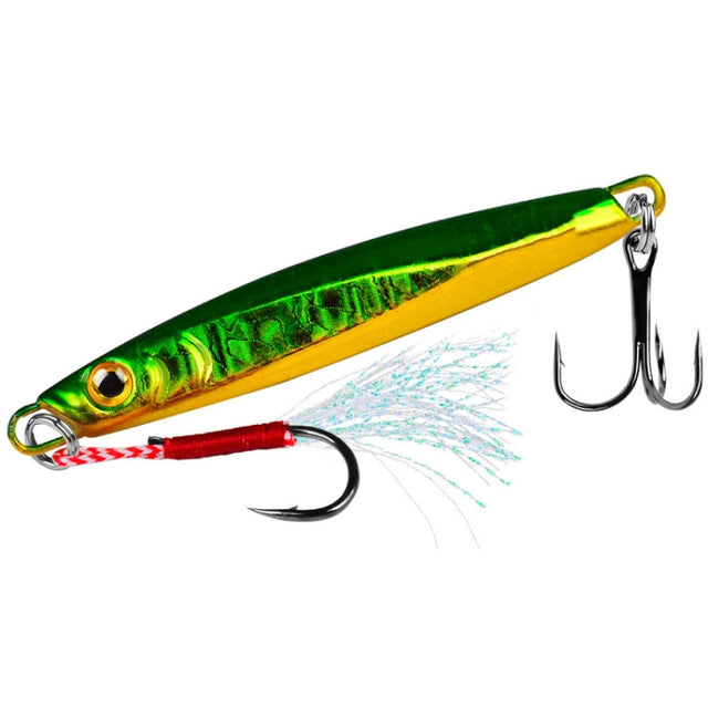 PROBEROS LF128 Long Casting Lure Iron Plate Lead Fish Freshwater Sea Fishing Warp Bass Metal Sequins Baits, Size: 30g(Color B)