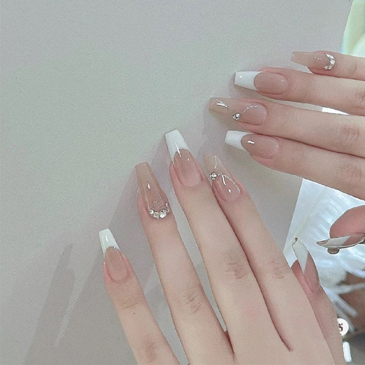 24pcs/box Handmade Nail Glitter Nail Jelly Glue Finished Patch, Color: BY1146(Wear Tool Bag)