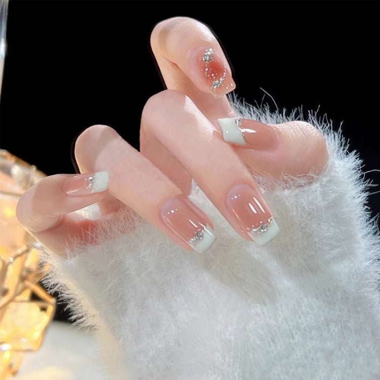 24pcs/box Handmade Nail Glitter Nail Jelly Glue Finished Patch, Color: BY1061(Wear Tool Bag)