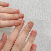24pcs/box Handmade Nail Glitter Nail Jelly Glue Finished Patch, Color: BY1030(Wear Tool Bag)