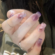 24pcs/box Handmade Nail Glitter Nail Jelly Glue Finished Patch, Color: BY24(Wear Tool Bag)