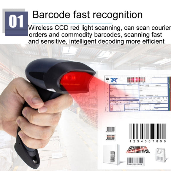 NETUM One-Dimensional Self-Sensing Code Sweeper Handheld Mobile Red Light Scanning Machine, Model: Wired With Bracket