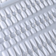 10pairs Of 100pcs/Box Frosted False Nails Artificial Tip, Shape: Long Ellipse XS