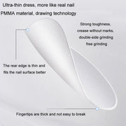 10pairs Of 100pcs/Box Frosted False Nails Artificial Tip, Shape: Medium Oval XS