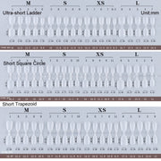 10pairs Of 100pcs/Box Frosted False Nails Artificial Tip, Shape: Short Square Circle S