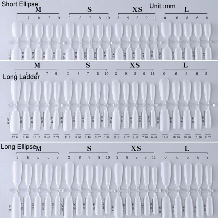 10pairs Of 100pcs/Box Frosted False Nails Artificial Tip, Shape: Medium Oval S