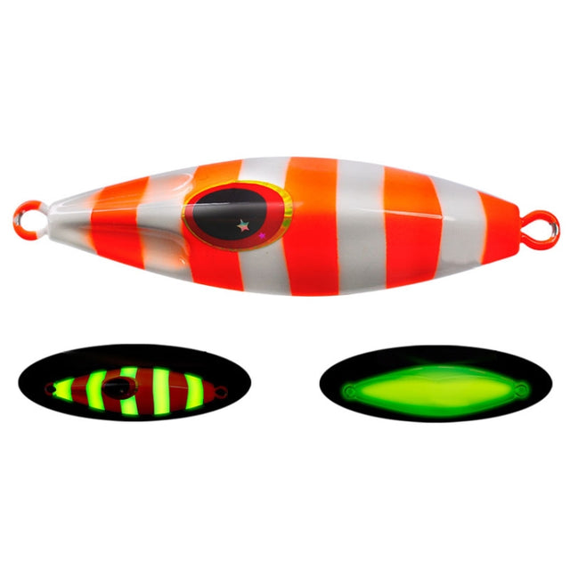 PROBEROS LF124 Deep Sea Iron Plate Lead Fish Fishing Lure Slow Sinking Rocking Luminous Boat Fishing Bait, Size: 100g(Color A)