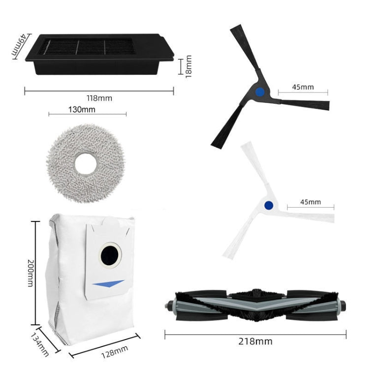 For Ecovacs X2 / X2 Pro Vacuum Cleaner Accessories, Model: Side Brush Black