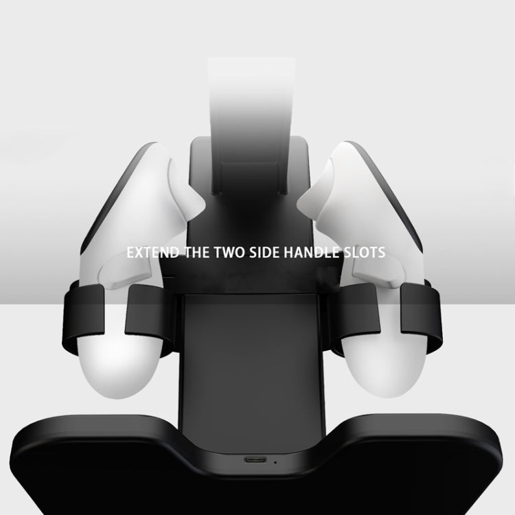 For Meta Quest 3 / 2 / Pro Charging Storage Stand With RGB Lights(Black)
