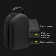 For Apple Vision Pro Storage Bag VR Headwear EVA Portable Hard Case(Cloth Pattern Black)