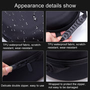 For Apple Vision Pro Storage Bag VR Headwear EVA Portable Hard Case(Cloth Pattern Black)