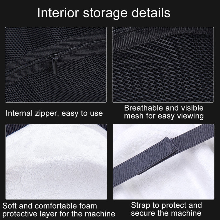 For Apple Vision Pro Storage Bag VR Headwear EVA Portable Hard Case(Cloth Pattern Black)