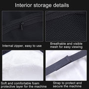 For Apple Vision Pro Storage Bag VR Headwear EVA Portable Hard Case(Cloth Pattern Black)