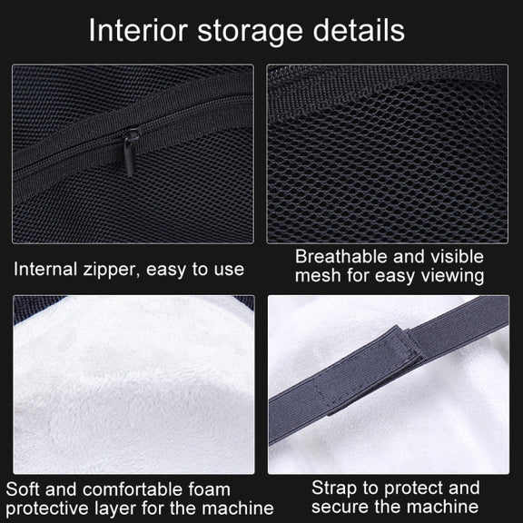 For Apple Vision Pro Storage Bag VR Headwear EVA Portable Hard Case(Cloth Pattern Black)