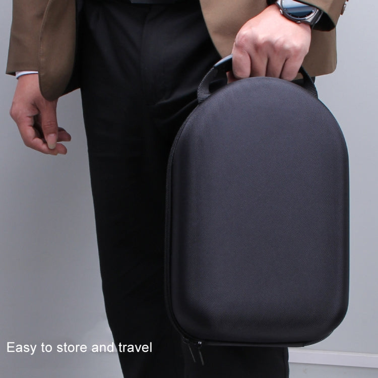For Apple Vision Pro Storage Bag VR Headwear EVA Portable Hard Case(Cloth Pattern Black)