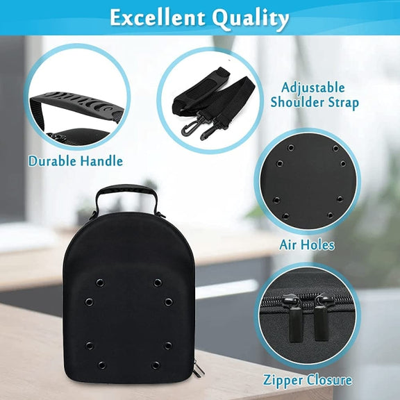 EVA Lightweight Durable Zipper Hat Storage Bag(Black)