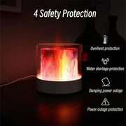 Colorful Light Flame Aromatherapy Humidifier Home Ambient Light Desktop Fragrance Diffuser(White)